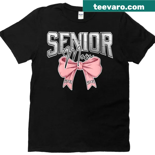 Senior mom T-shirt for volleyball with Class of 2026 design