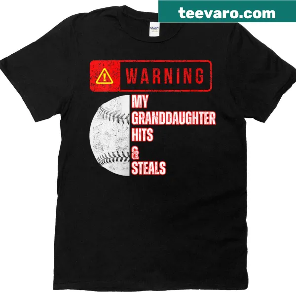 Funny grandma t-shirt warning about granddaughter's antics