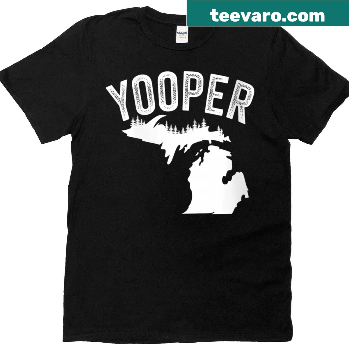 Yooper pride design T-shirt celebrating Michigan's Upper Peninsula — on a men's t-shirt