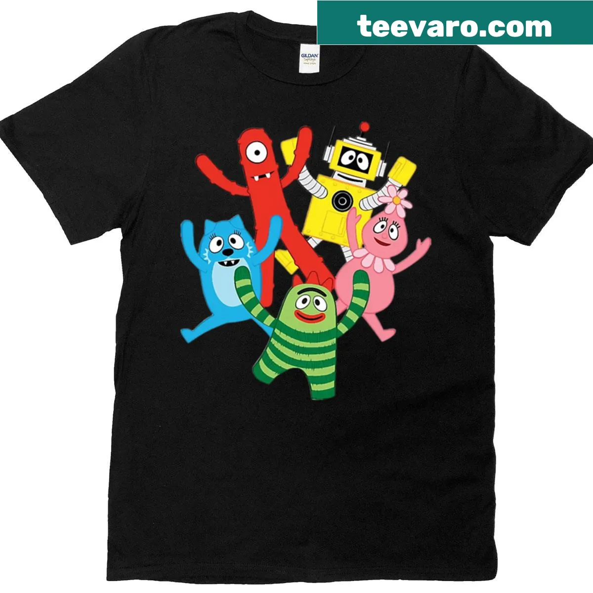 Yo Gabba Gabba character design on a t-shirt — on a men's t-shirt