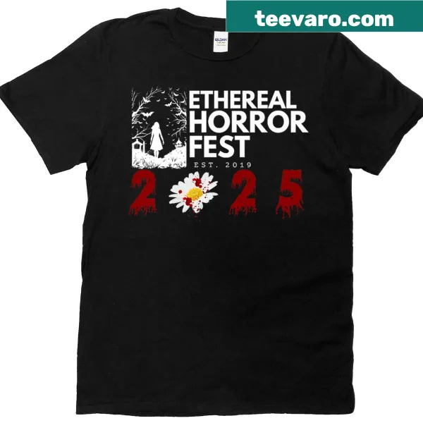 Vintage-inspired blood daisy design on a premium t-shirt
