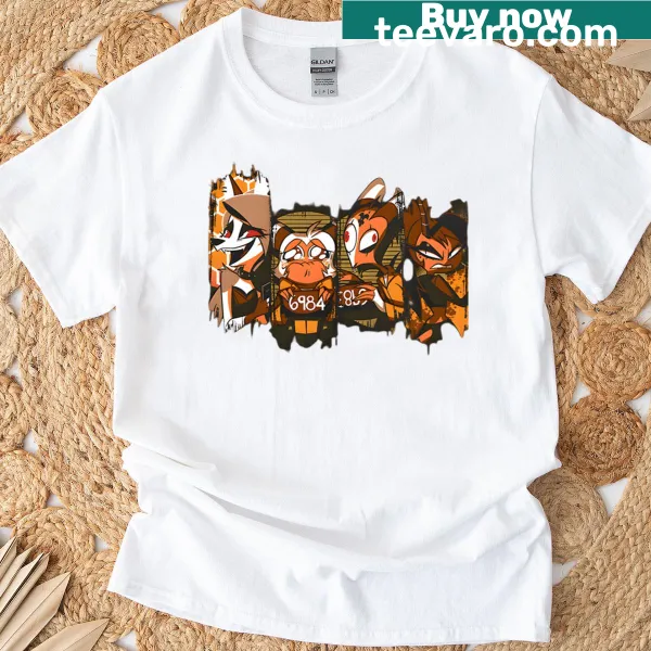 Vintage-style Halloween T-shirt featuring anime horror graphics