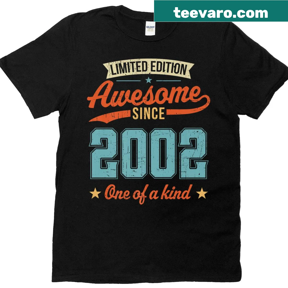 Awesome Since 2002 Premium T-shirt with playful design — on a men's t-shirt