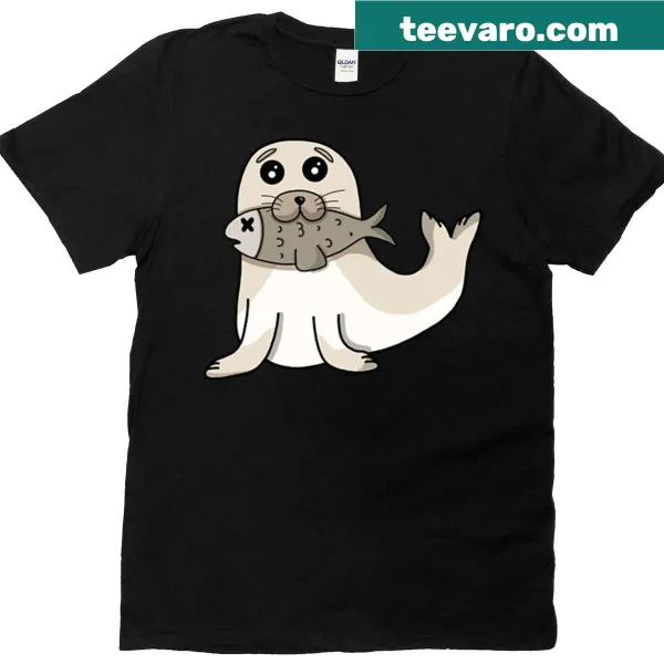Cute baby seal illustrated t-shirt for kids
