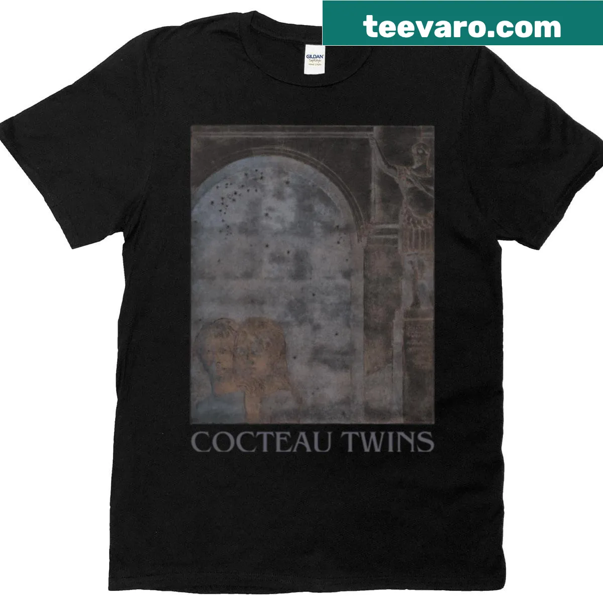 Vintage band tour T-shirt with pop rock music design. — on a men's t-shirt