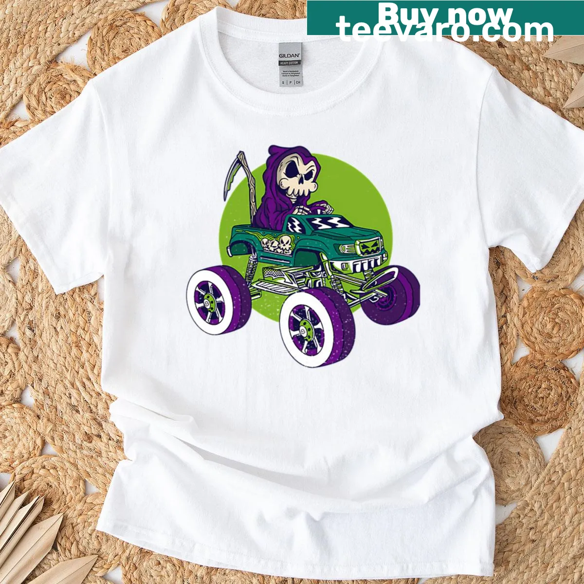 Funny cartoon monster graphic t-shirt for kids — on a men's t-shirt