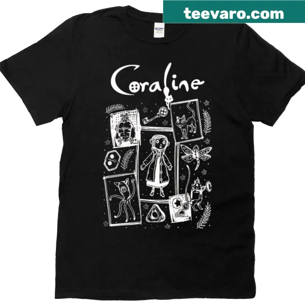 Cartoon horror girl graphic on Vintage Horror shirt for Halloween