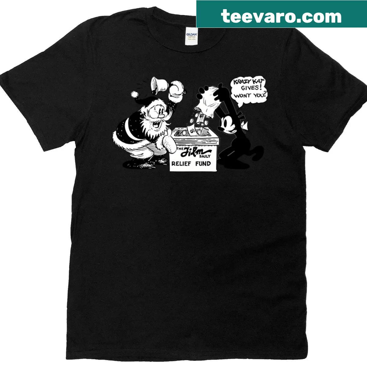 Vintage cartoon cat comic t-shirt with humorous graphics — on a men's t-shirt