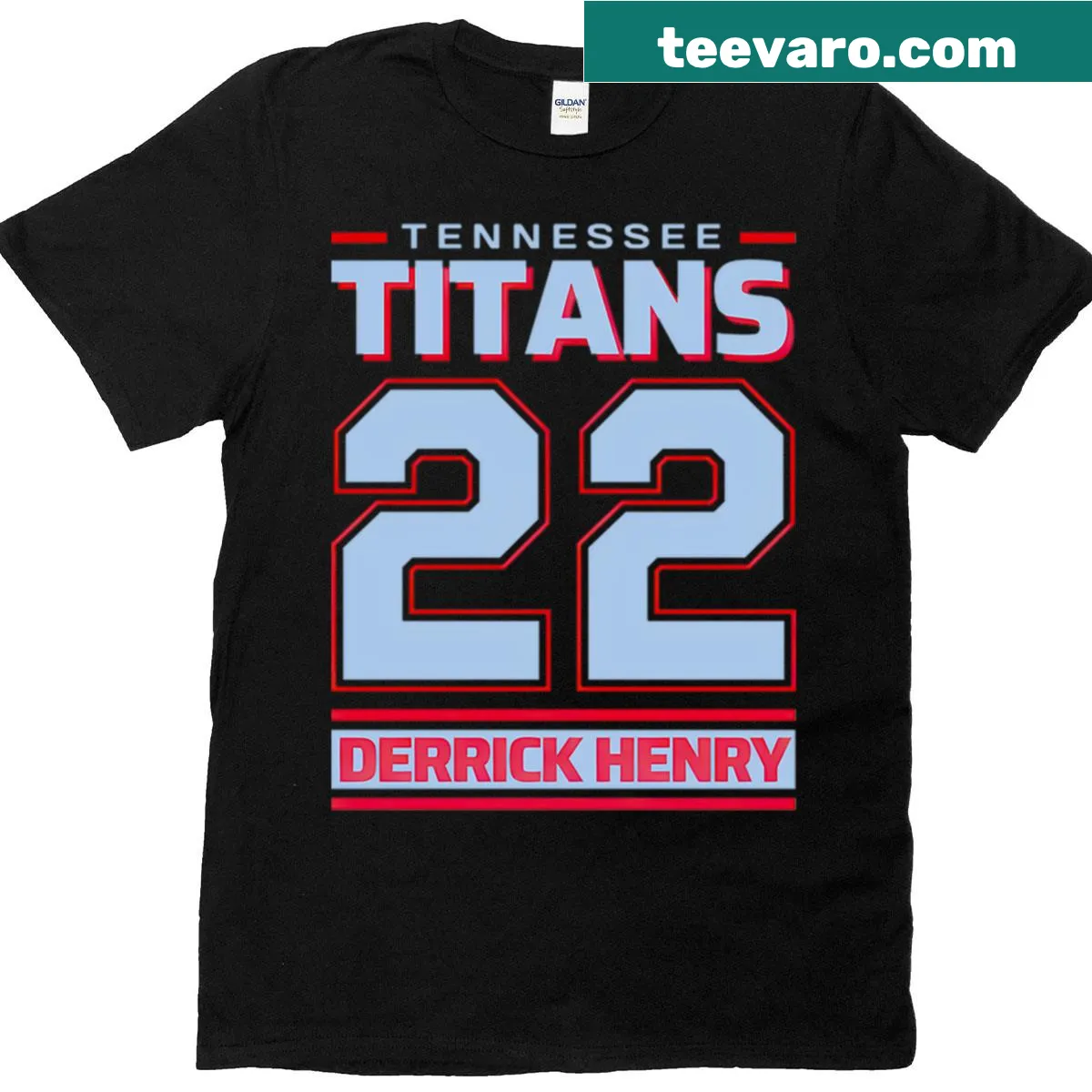 Derrick Henry 22 Tennessee football fan T-shirt — on a men's t-shirt