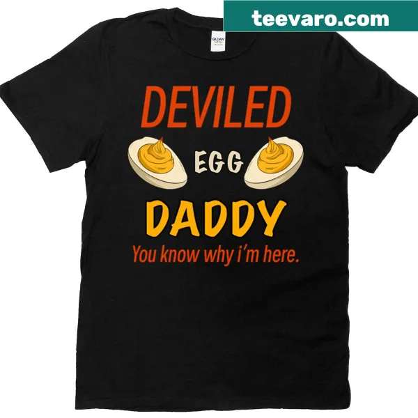 Funny food pun T-shirt featuring deviled eggs and humorous text