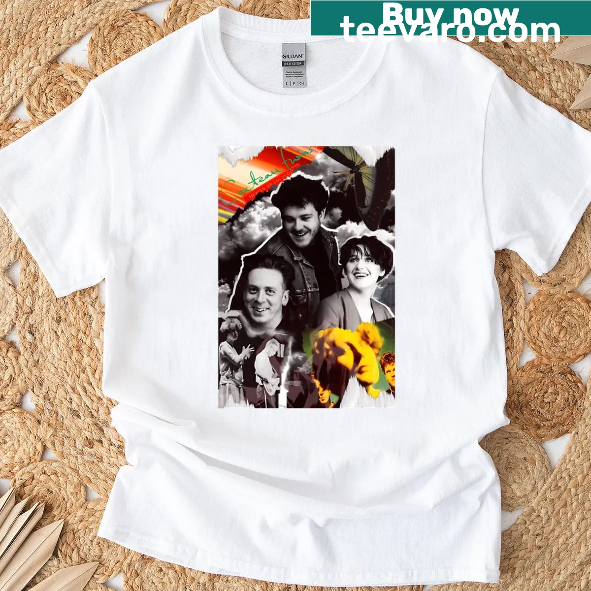 T-shirt celebrating a music tour with pop art design — on a men's t-shirt