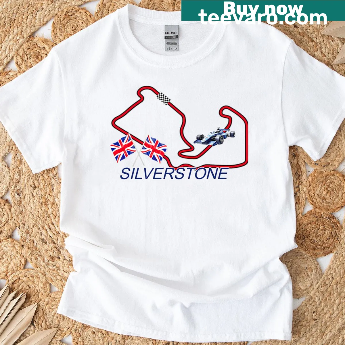 Silverstone British Grand Prix T-shirt with bold graphic — on a men's t-shirt