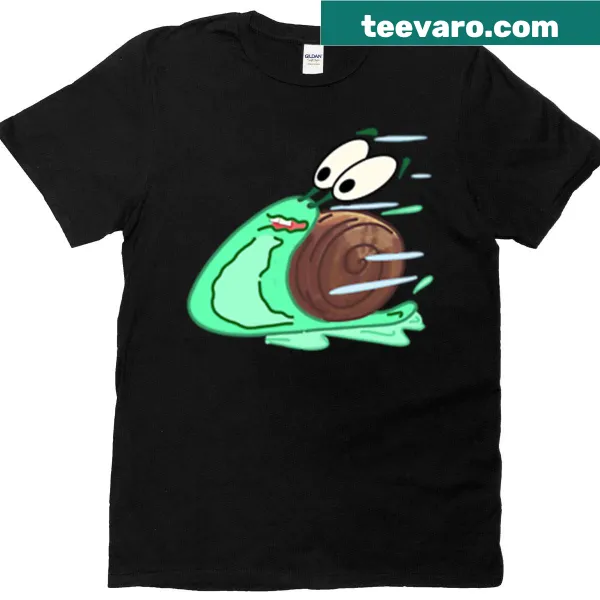 Cartoon snail t-shirt with humorous design