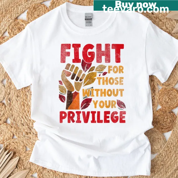 Civil rights t-shirt with bold typography promoting social justice