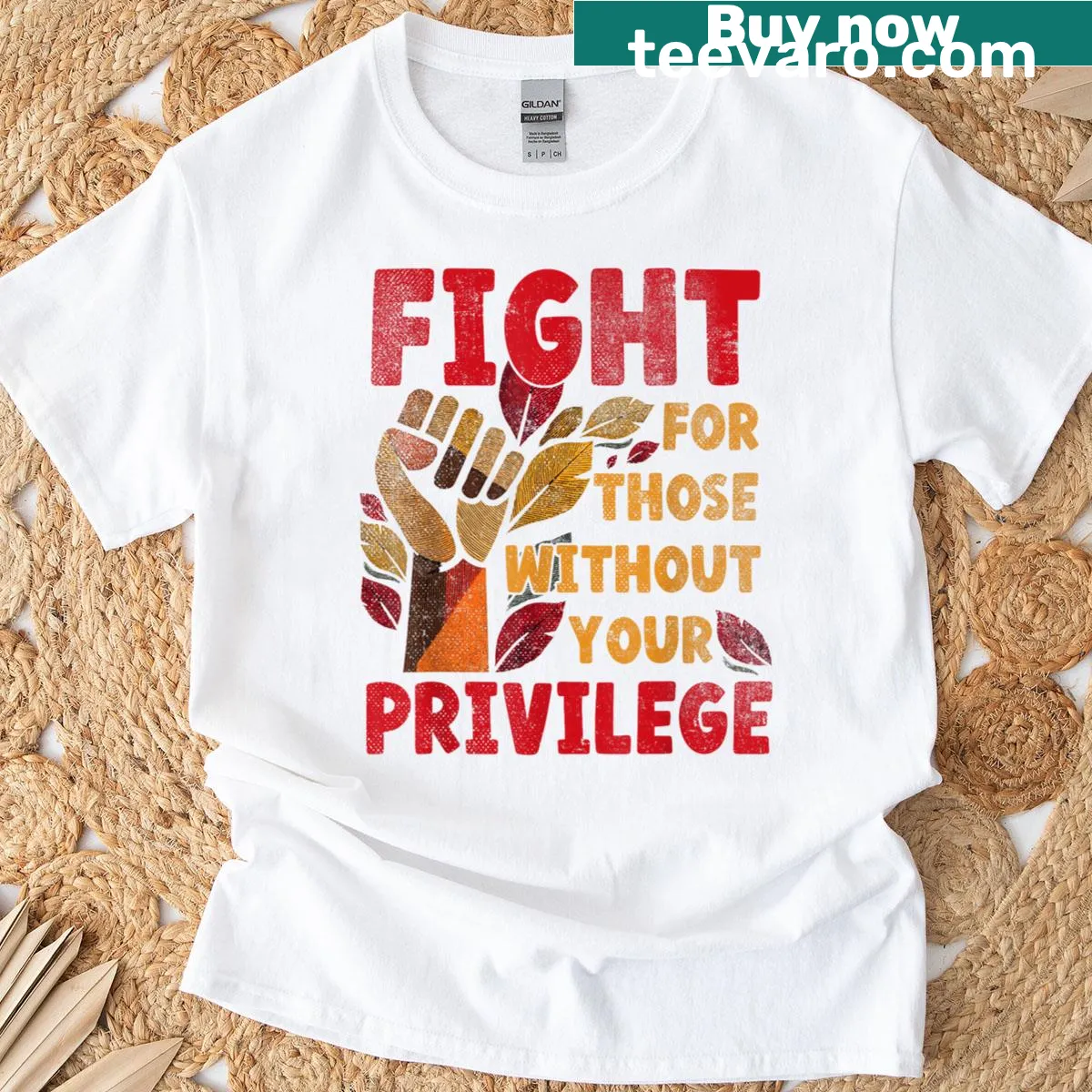 Civil rights t-shirt with bold typography promoting social justice — on a men's t-shirt