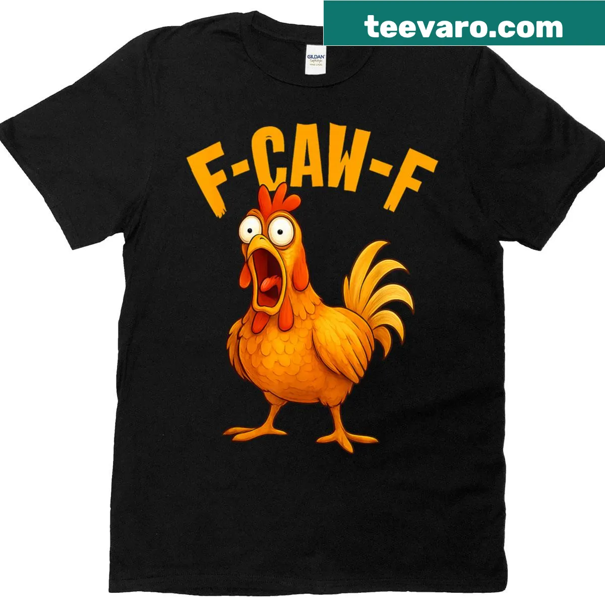 Funny Chicken Humor Quote Rooster Meme T-shirt — on a men's t-shirt
