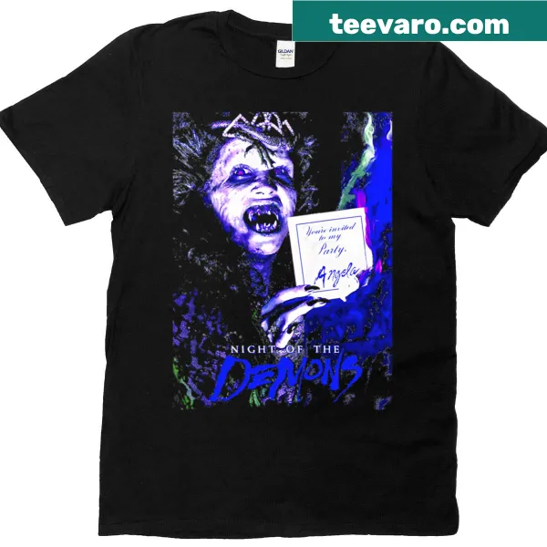 Vintage-style Halloween T-shirt mocking horror movie clichés
