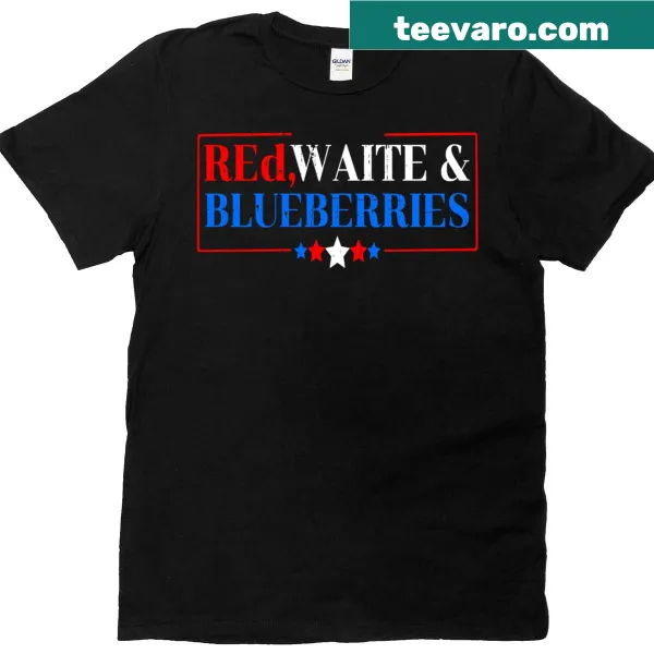 Vintage patriotic t-shirt with a pun on red, white, and blueberries