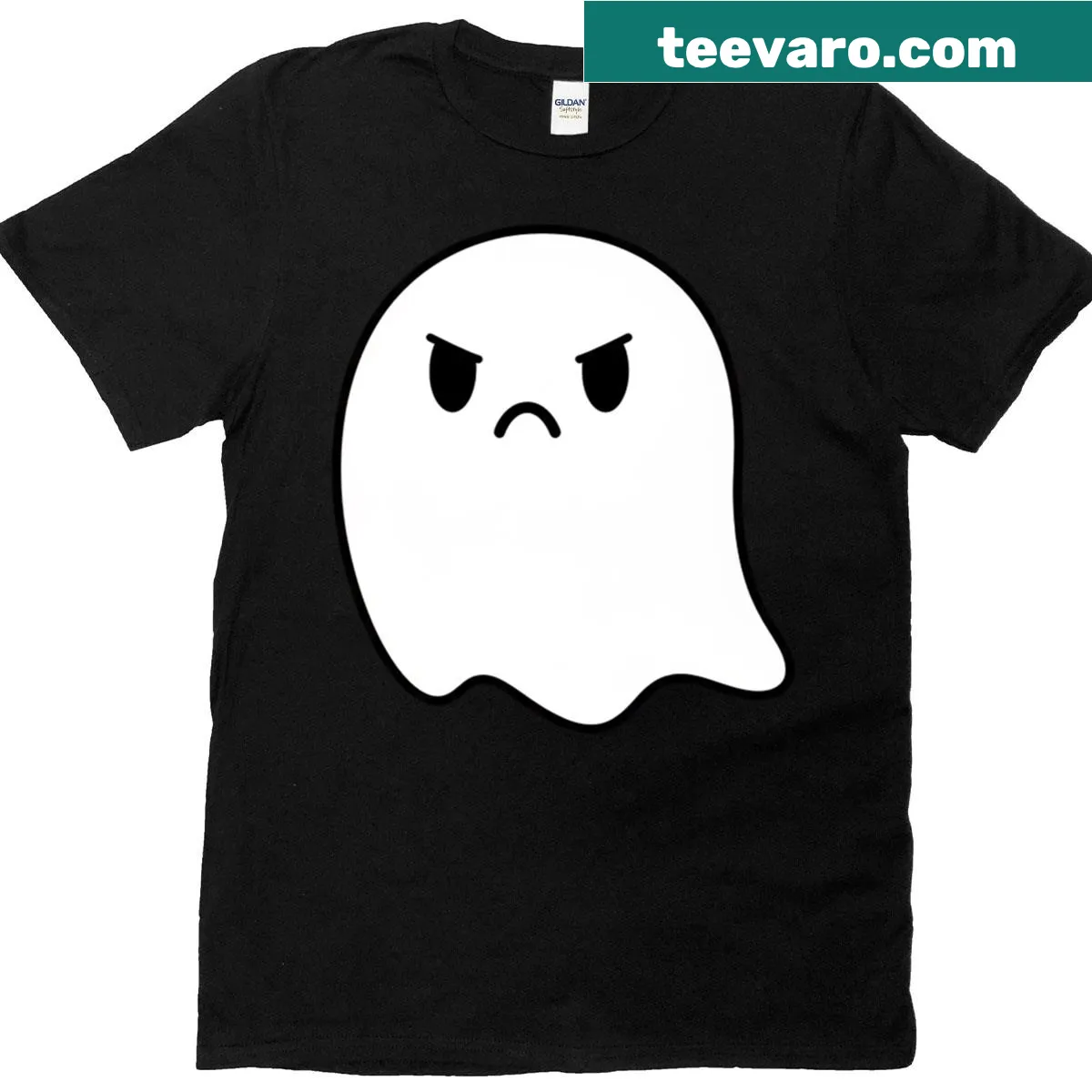 Oversized T-shirt with cute ghost of disapproval design — on a men's t-shirt