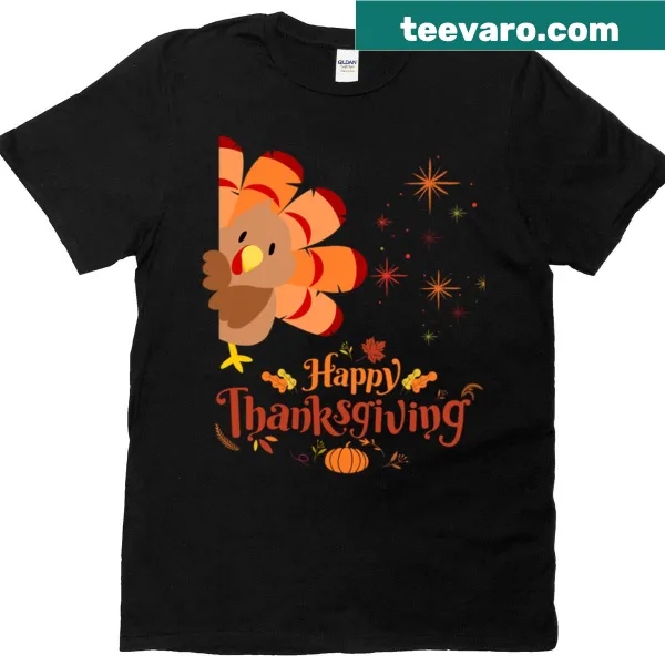 Cute Thanksgiving t-shirt featuring a turkey design