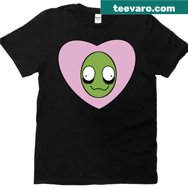 Premium t-shirt featuring a funny zombie graphic with a heart attack theme.
