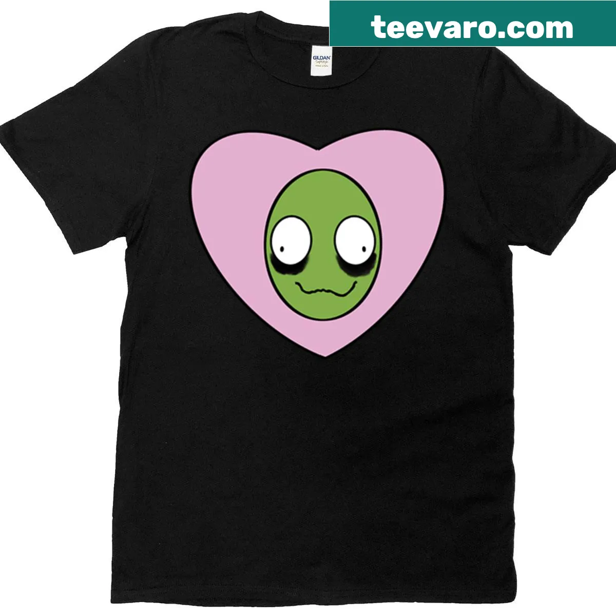Premium t-shirt featuring a funny zombie graphic with a heart attack theme. — on a men's t-shirt