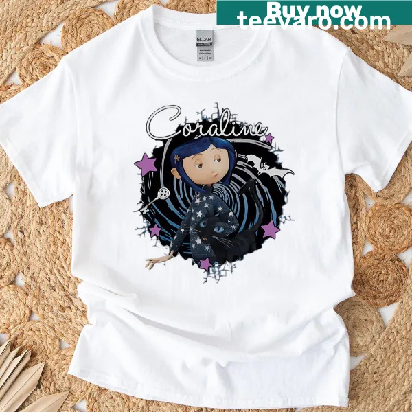 Vintage horror cartoon girl design on t-shirt for Halloween