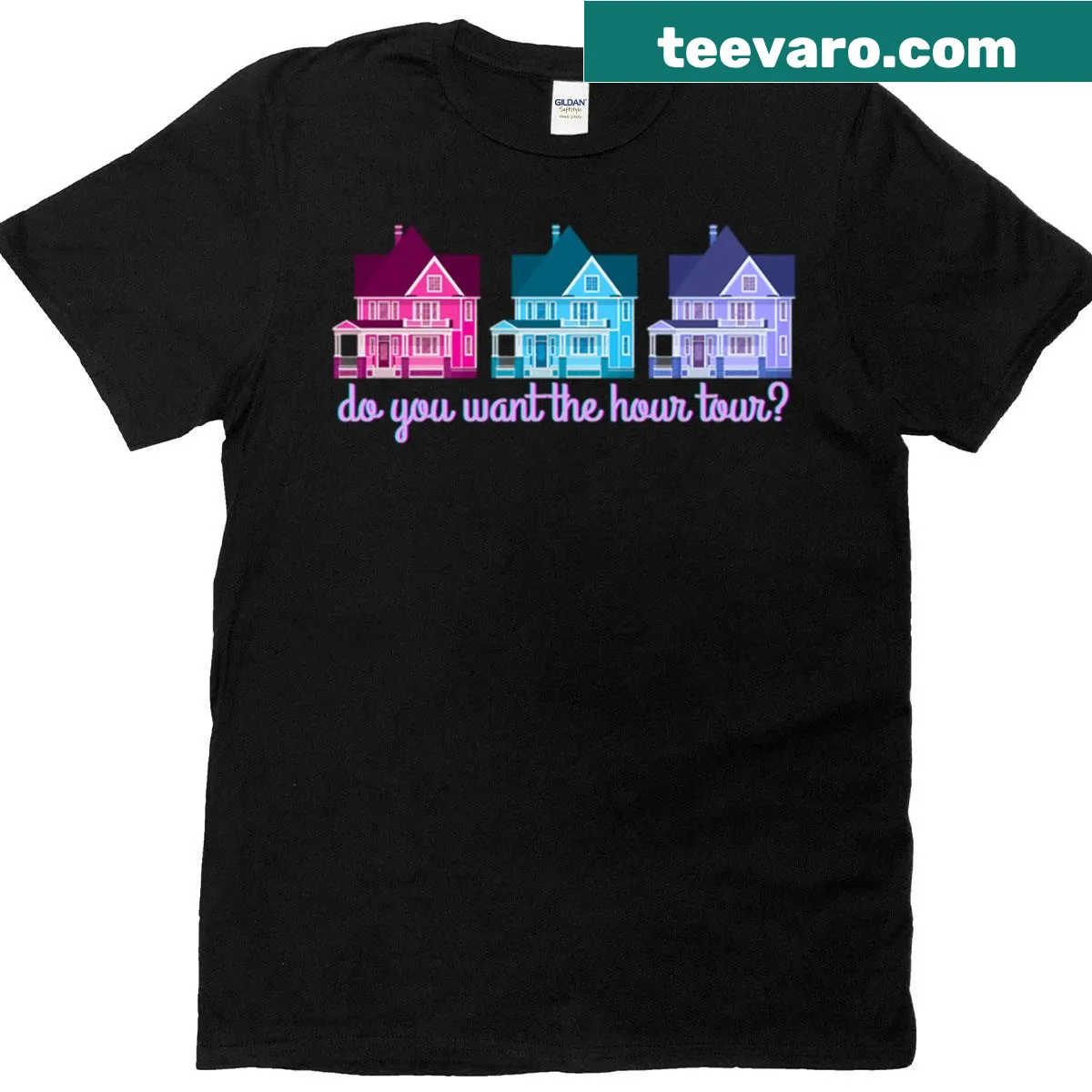 House Tour t-shirt with a playful graphic about home exploration — on a men's t-shirt