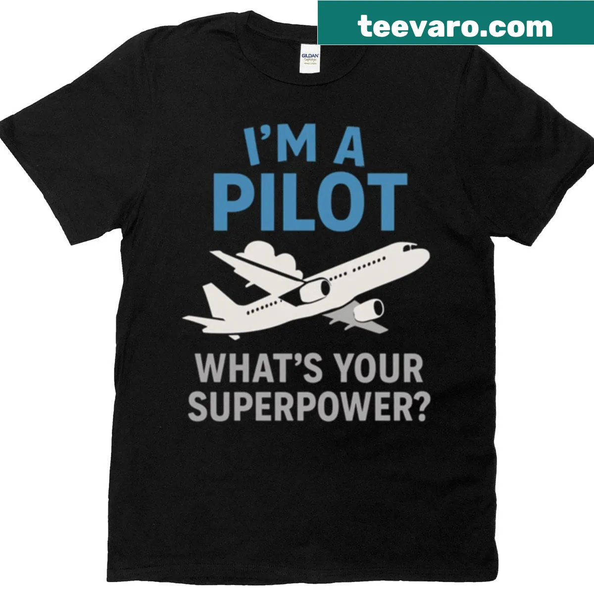 Funny aviation quote t-shirt for pilots with typography — on a men's t-shirt