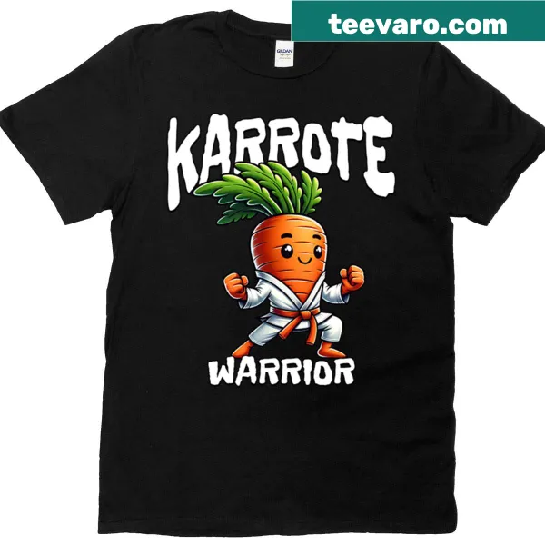 Playful oversized T-shirt featuring the Karrote Warrior graphic