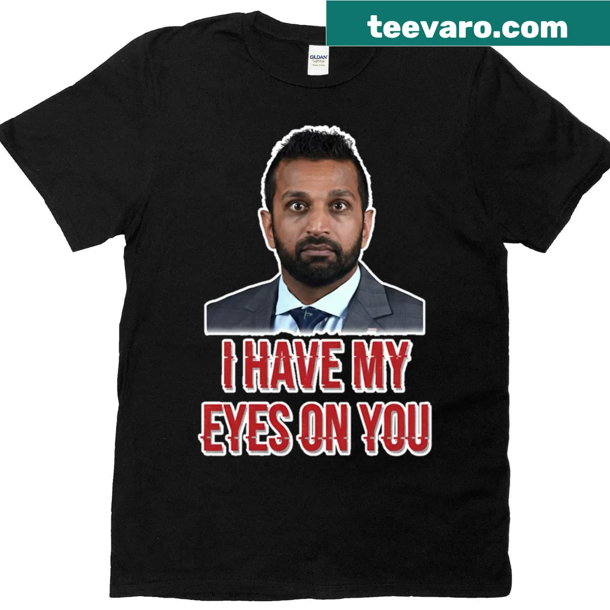 Oversized T-shirt with creepy eyes design for Halloween. — on a men's t-shirt