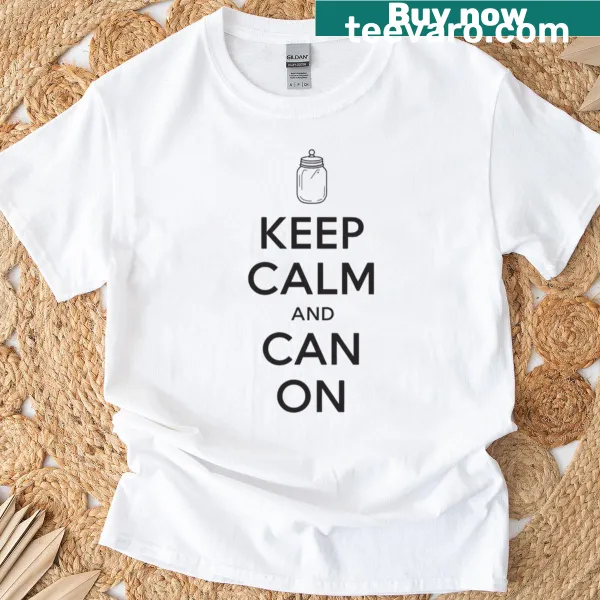 Oversized t-shirt with playful canning slogan design