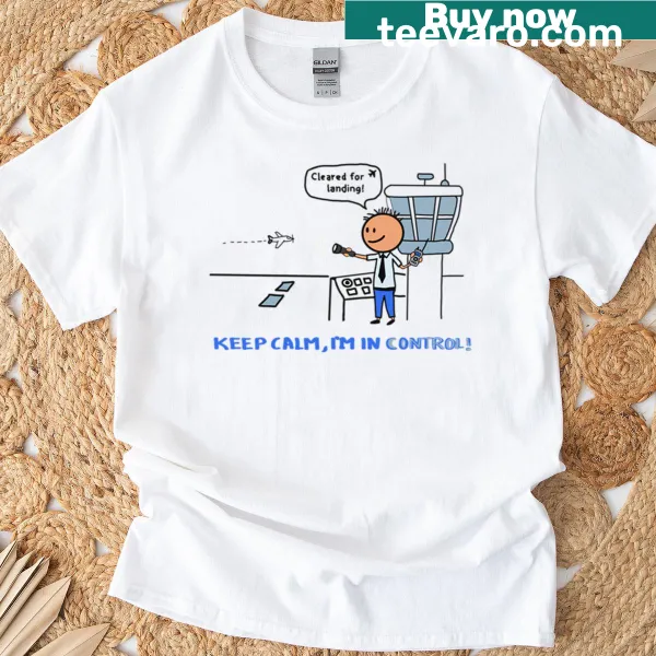 Funny Air Traffic Controller t-shirt with an illustration and slogan