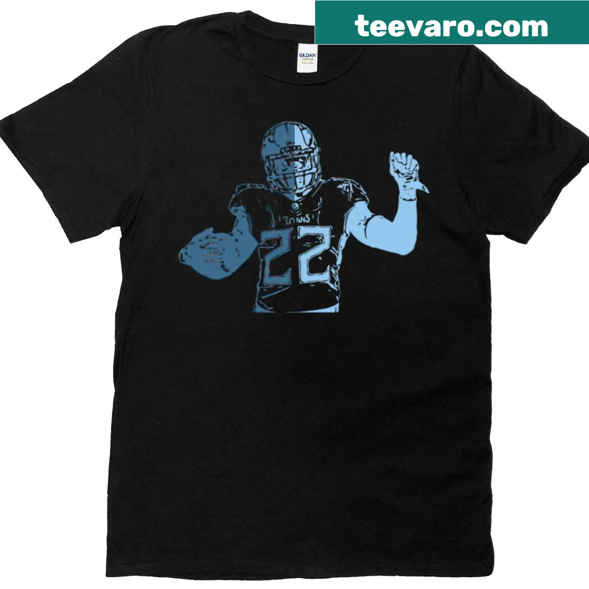 T-shirt featuring football player design for King Henry 22 — on a men's t-shirt