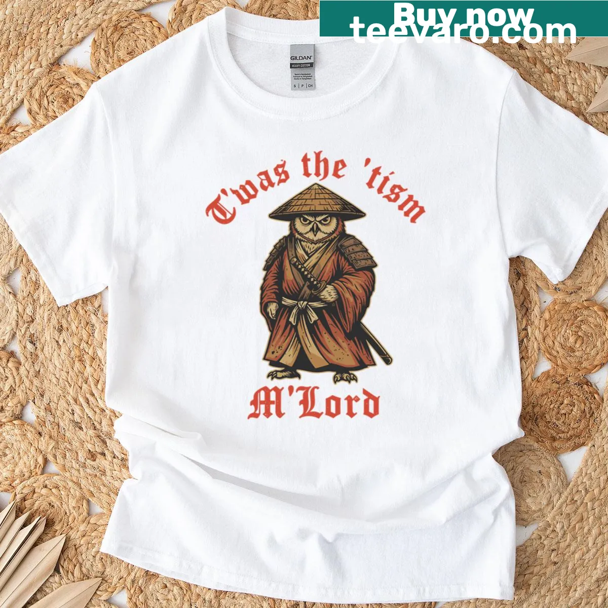 Edgy retro t-shirt with the phrase 'Twas The Tism Mlord' — on a men's t-shirt