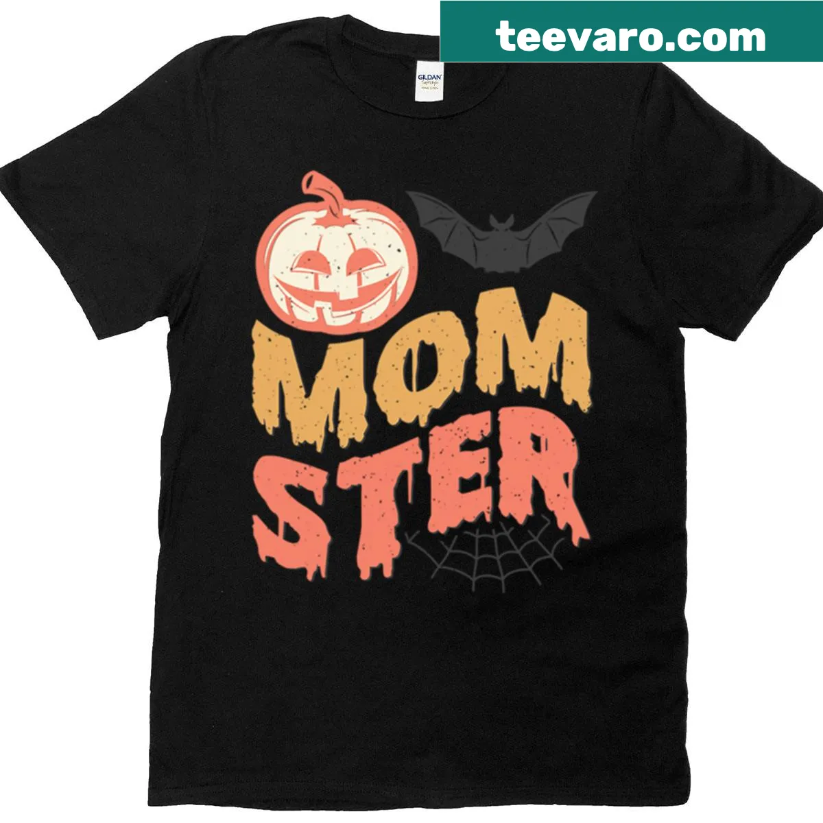 Funny Halloween t-shirt with a mom monster design — on a men's t-shirt