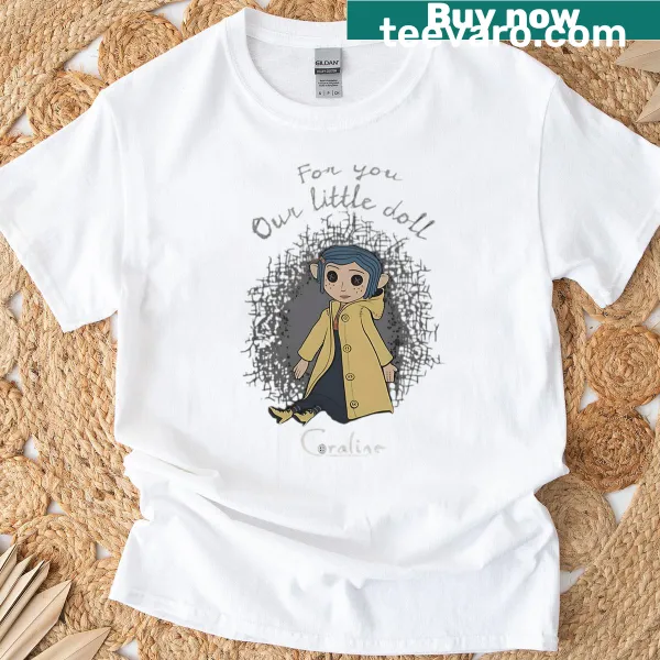 Cartoon horror girl Halloween T-shirt with humorous design