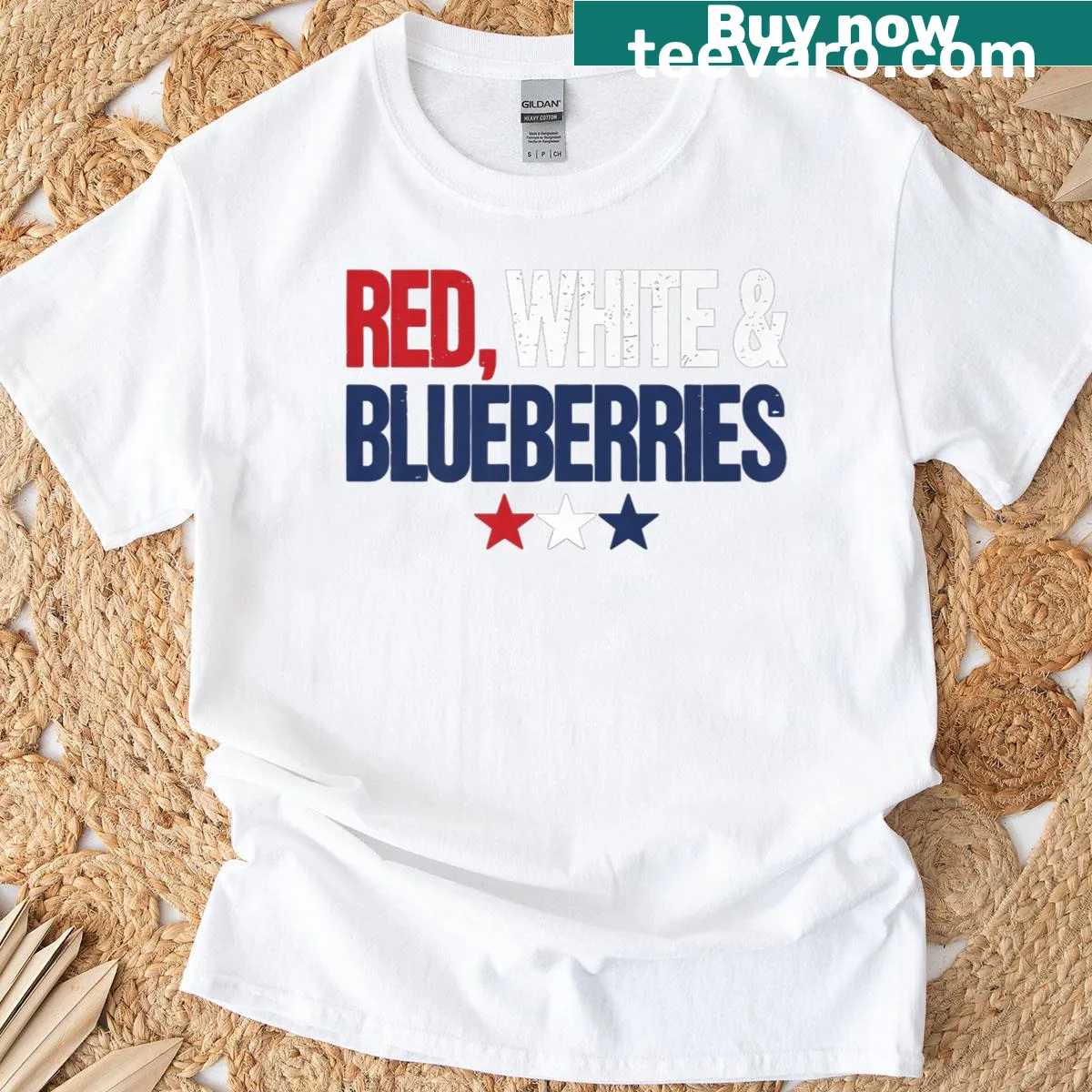 Funny graphic with a play on red, white, and blueberries on a T-shirt — on a men's t-shirt