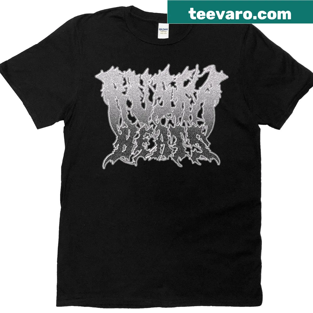T-shirt featuring the Ruska Beats logo design — on a men's t-shirt