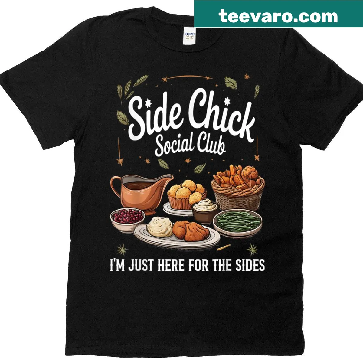 Vintage-style t-shirt with the saying I'm Just Here For The Sides — on a men's t-shirt