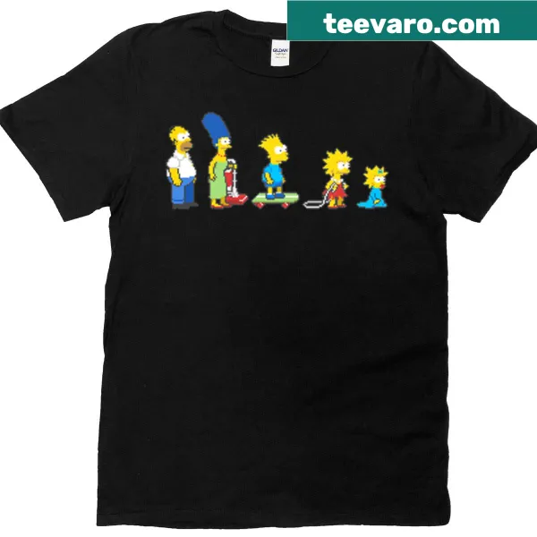 T-shirt featuring classic arcade sprites from The Simpsons.