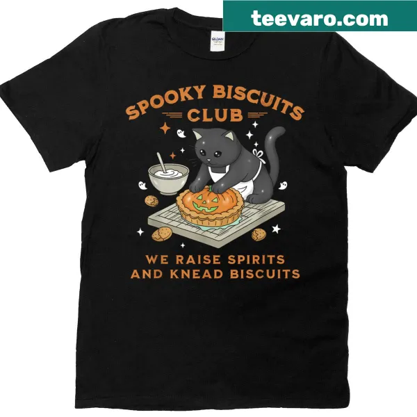 Black cat and pumpkin design for Halloween baking lovers.