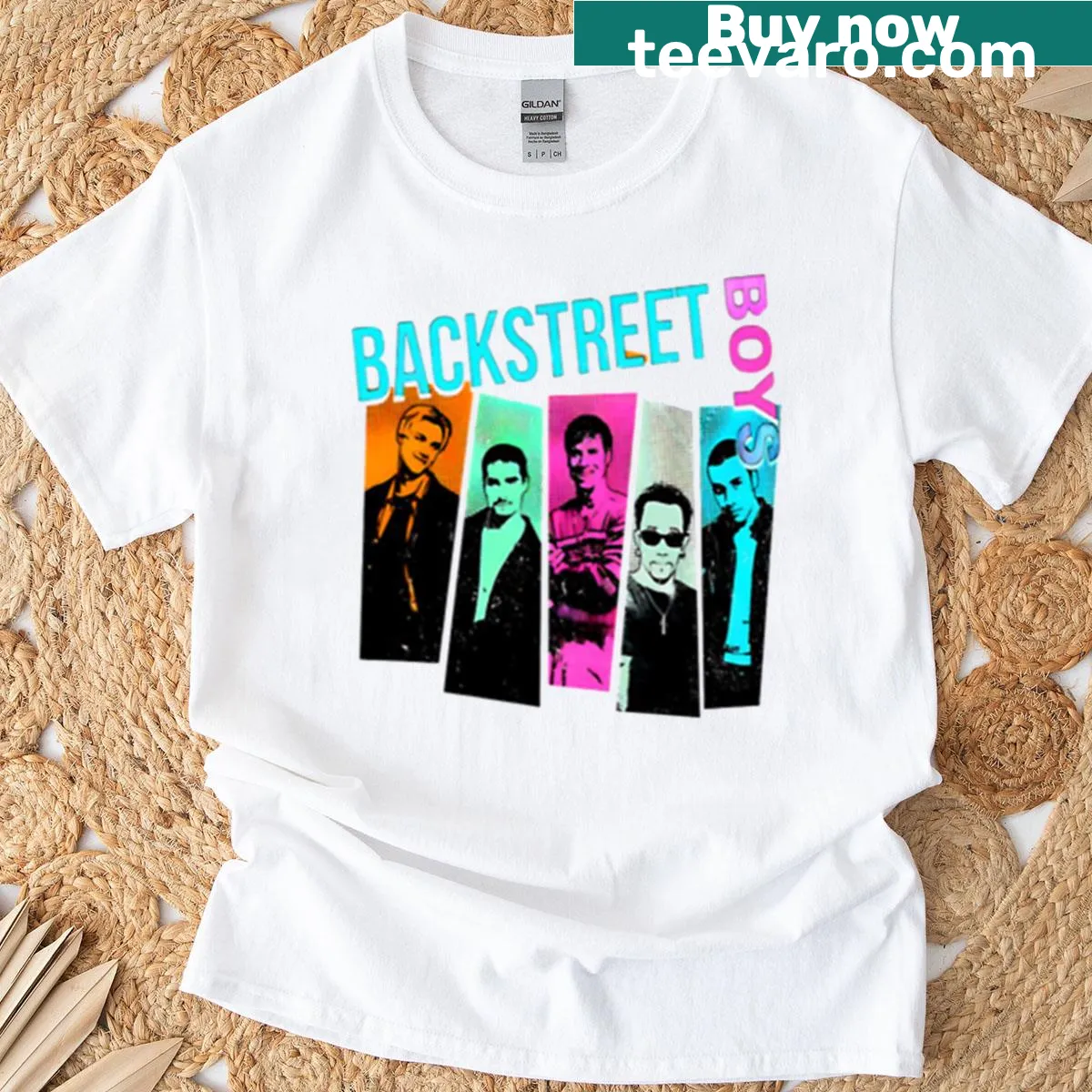 Backstreet Boys graphic on a T-shirt — on a men's t-shirt