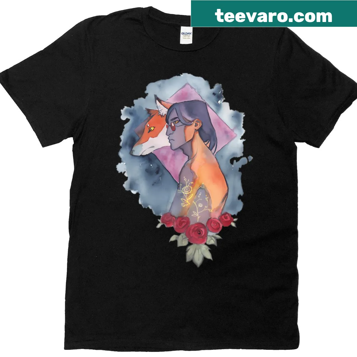 Illustrated dreamlike graphic on a pop rock music band t-shirt — on a men's t-shirt