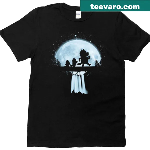 T-shirt with a serene moonlit night graphic