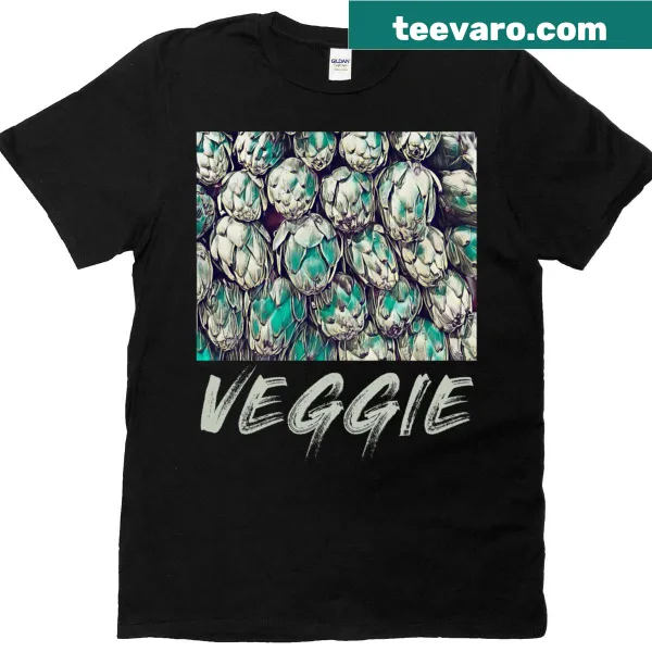 Vintage-style T-shirt with an artichoke illustration