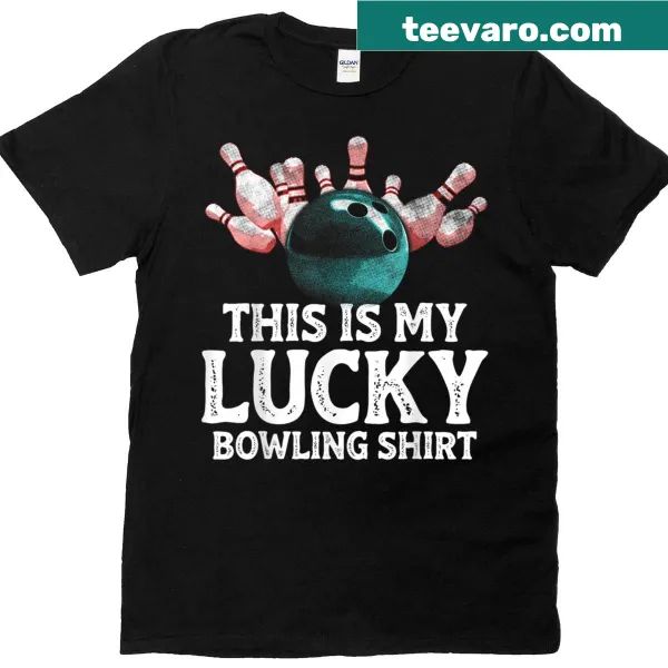 Funny T-shirt with a slogan about luck for bowling lovers.