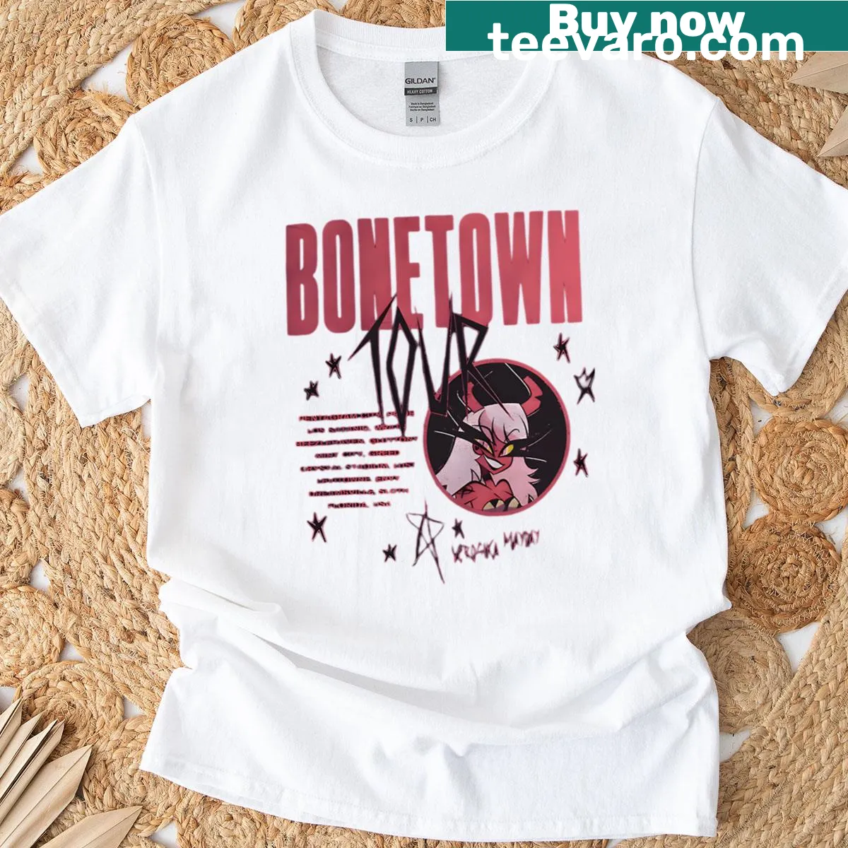 Funny cartoon-inspired horror movie anime Halloween T-shirt — on a men's t-shirt