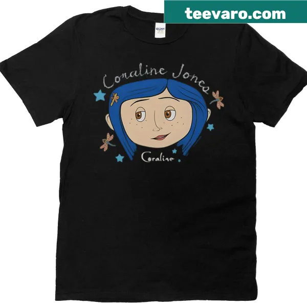 Cartoon girl with horror imagery in vintage style t-shirt