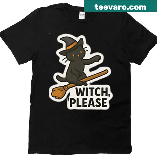 Funny Halloween t-shirt with cartoon witch and pun